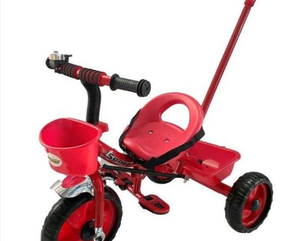 Τρίκυκλο Ποδήλατο με Χειρολαβή για 2+ Ετών Κόκκινο